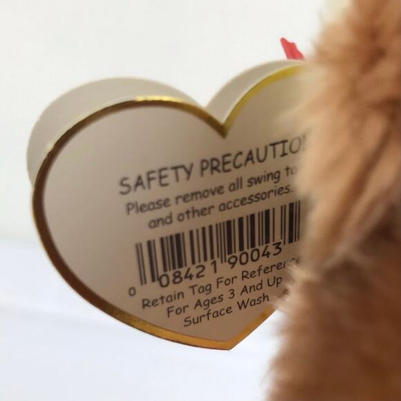 Ty Beanie Buddy Always Bear Plush 9" Brown Red Rose 2005 Stuffed Animal Tags - Picture 11 of 13